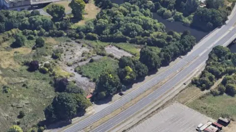 Bird's eye view of Derby County's former training ground 