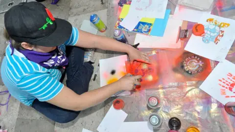 Getty Images A Ni Una Menos (Not One Less) protest against femicide in Mexico City in January