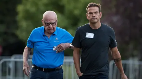 Getty Images Rupert Murdoch, executive chairman of News Corp and chairman of Fox News, and Lachlan Murdoch, co-chairman of 21st Century Fox