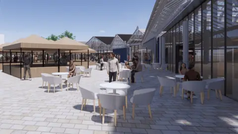 Kirklees Council Artist's impression of market