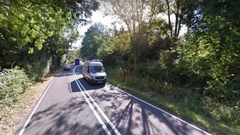 Google Vehicles driving along A272