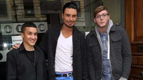 Neil Mockford Jahmene Douglas, Rylan Clark and James Arthur