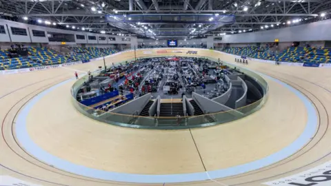 Generic shot of a velodrome 
