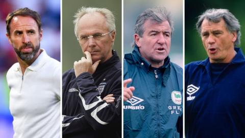 Gareth Southgate, Sven-Goran Eriksson, Terry Venables and Bobby Robson