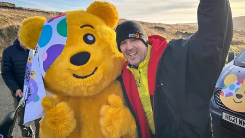 BBC Paddy McGuinness pictured on his cycle ride