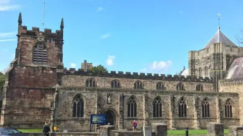 Exterior view of Bangor Cathedral