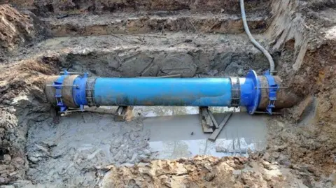 Southern Water Burst pipe repair