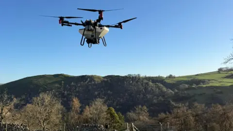 A drone in the sky 