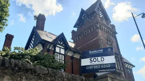 Local Democracy Reporting Service A 'Sold' sign outside Langham Tower