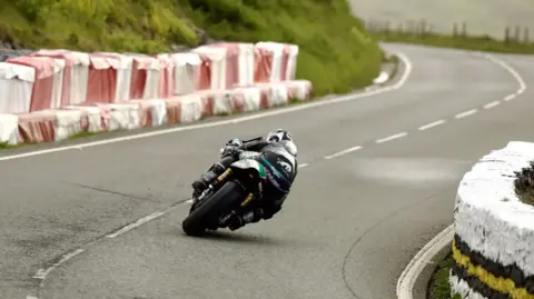 Michael Dunlop racing at the 2026 Isle of Man TT.
