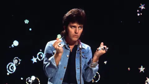 BBC Alvin Stardust on Top of the Pops in the 1970s
