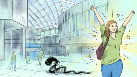 Sarah Dousse Sarah celebrating her victory over OCD