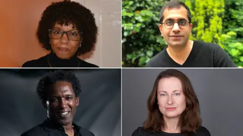 Booker Prize Margaret Busby (Luke Daniels), Sameer Rahim (Mike Turner), Emily Wilson (MHamilton Visuals) and Lemn Sissay (Getty)