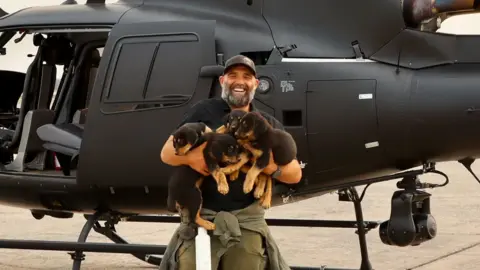 Butte County Sheriff via Facebook Trevor Skaggs poses with the animals