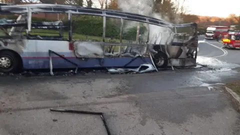 Maldon Fire Station Danbury bus fire