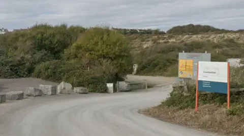 A Google Maps image of the quarry from the road