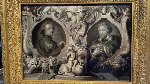 BBC The painting of Rubens and Van Dyck was spotted at an auction in Toulon