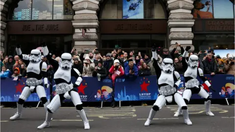 Reuters Stormtroopers dance in front of the crowd