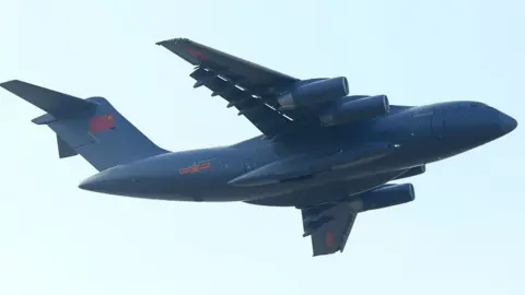 Getty Images File image of a Xian Y-20 heavy transport aircraft