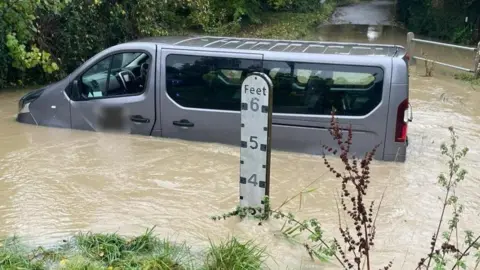 Essex Fire & Rescue Flooding on Middle Street, Clavering