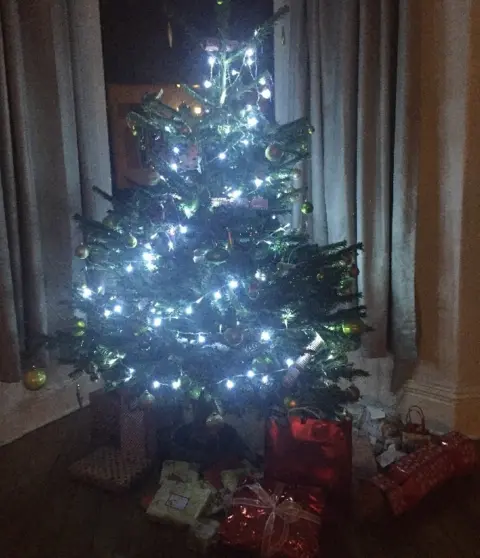 Mark Richardson Presents under a Christmas tree