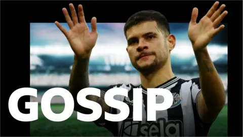Bruno Guimaraes and the BBC Sport Gossip logo