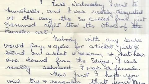 PA/The Beatles Shop letter from Mrs Harrison