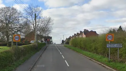 Google Street Lane in Derbyshire