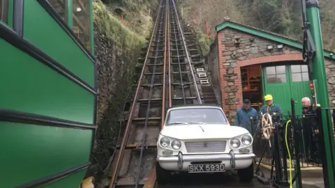 Lynton & Lynmouth Cliff Railway White car