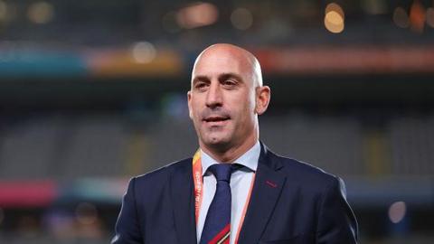 Luis Rubiales looks on prior to the FIFA Women's World Cup Australia & New Zealand 2023