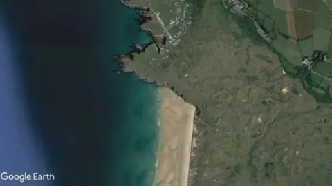 Google Earth Google Earth image of sand dunes