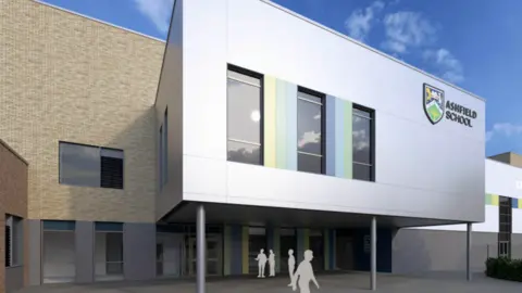 BAM architects A CGI image of the proposed entrance to the school