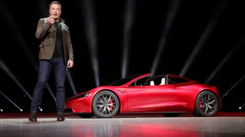 Reuters Elon Musk unveils the Tesla Roadster 2 in November