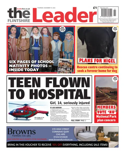 Flintshire Leader Flintshire Leader front page