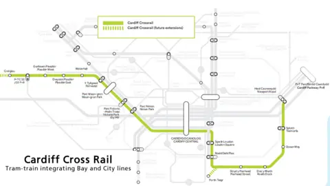 Cardiff Council Map of Circle Line