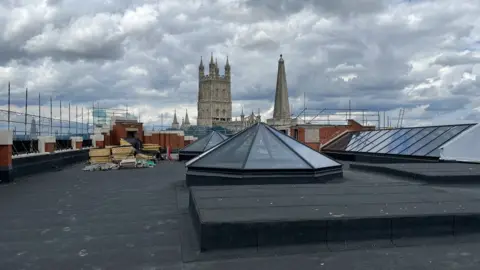 View over Gloucester from site