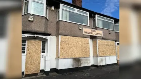 Roby Medical Centre Damage at Roby Medical Centre