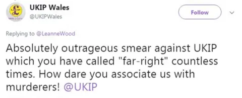 Twitter/@UKIPWales UKIP Wales tweet