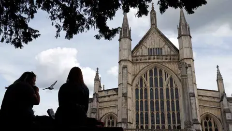 Getty Images Outside Winchester Cathedral, June 2020