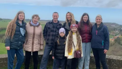 Andrew Harding Ms Harding with the Ukrainian family in France