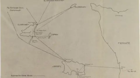 Courtesy of BT Heritage & Archives Map of the communications network prior to 1940