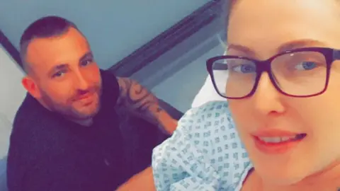 Sian Stafford John Sellors and Sian Stafford in hospital