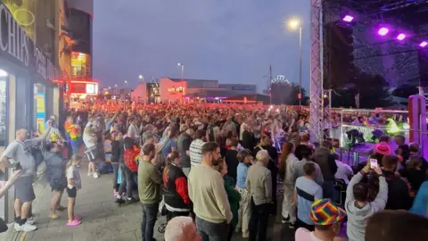 Tony Johnson Attendees crowded around the main stage at East Coast Pride