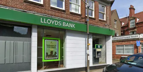 Google The exterior of a Lloyds bank