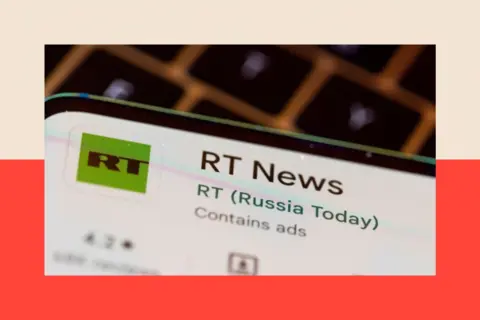 REUTERS/Dado Ruvic RT News app is seen on a smartphone