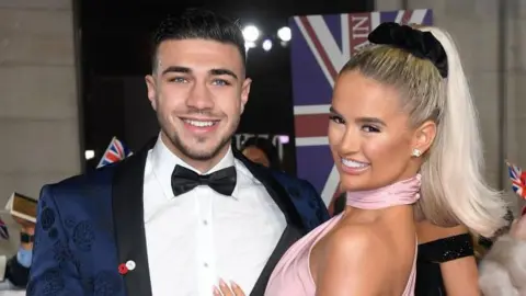 Tommy Fury and Molly-Mae Hague attend the Pride Of Britain Awards 2019 at The Grosvenor House Hotel on October 28, 2019 in London, England. 