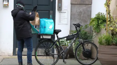 Getty Images Deliveroo driver