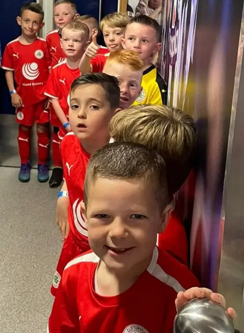 Cliftonville Football Club The "Wee Reds" getting ready for their big match