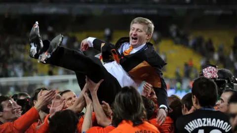 Getty Images Shakhtar Donetsk FC owner Rinat Akhmetov carried by the players