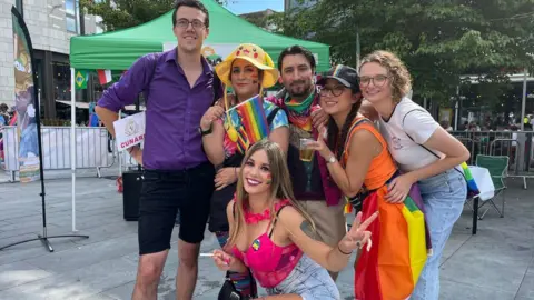 BBC Group of friends at the event